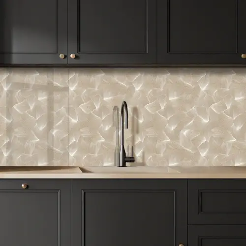 Organisch - Textuur - Beige keuken achterwand 2 middel 871 -sfeer1