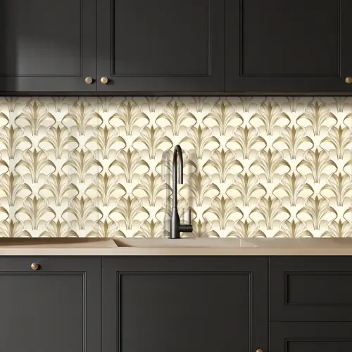 Ornament - Barok - Goud keuken achterwand 2 middel 871 -sfeer1