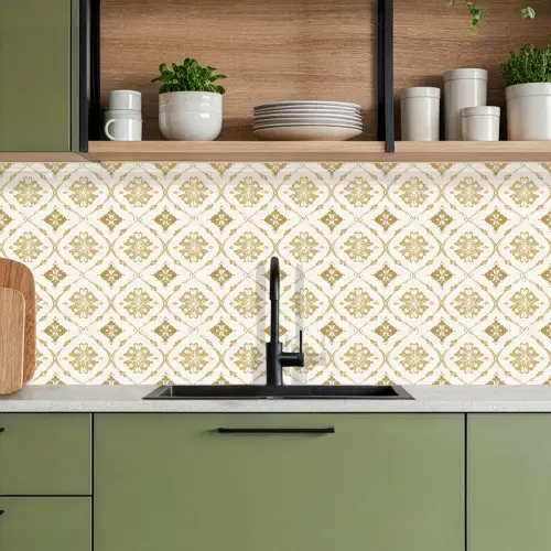 Ornament - Klassiek - Goud keuken achterwand 2 middel 871 -sfeer3