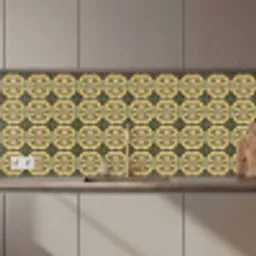 Ornament - Patroon - Groen keuken achterwand 2 middel 871 zz_3dshopping
