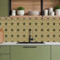 Ornament - Patroon - Groen keuken achterwand 2 middel 871 -sfeer3