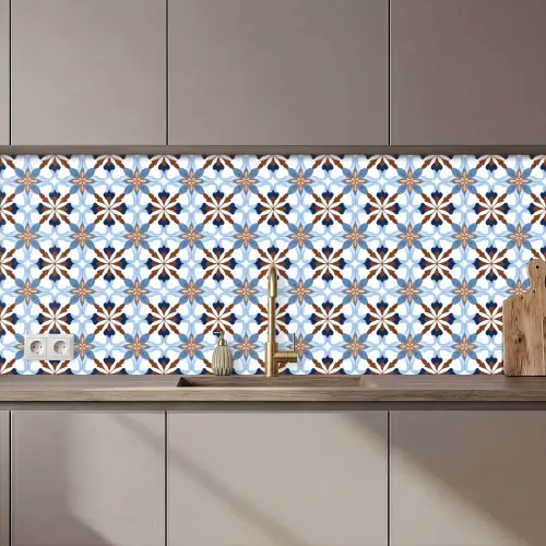 Ornament - Tegel - Kleurrijk keuken achterwand 2 middel 871 zz_3dshopping