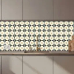 Sierlijk - Ornament - Blauw keuken achterwand 2 middel 871 zz_3dshopping