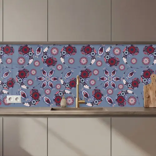 Paisley - Bloemen - Patronen keuken achterwand 2 middel 871 zz_3dshopping
