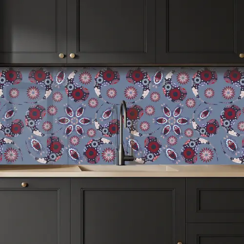 Paisley - Bloemen - Patronen keuken achterwand 2 middel 871 -sfeer1