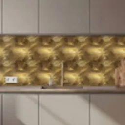 Palm - Waaier - Goud keuken achterwand 2 middel 871 zz_3dshopping