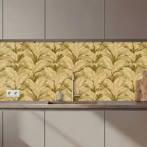 Palmbladeren - Klassiek - Groen keuken achterwand 2 middel 871 zz_3dshopping