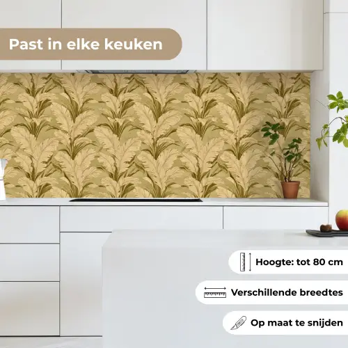 Palmbladeren - Klassiek - Groen keuken achterwand 2 middel 871 -sfeer4_NL