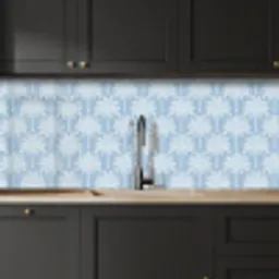 Palmboom - Modern - Blauw keuken achterwand 2 middel 871 -sfeer1