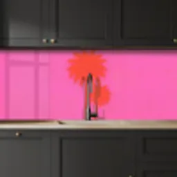 Palmbomen - Modern - Roze keuken achterwand 2 middel -sfeer1