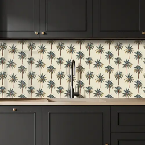 Palmbomen - Tropisch - Groen keuken achterwand 2 middel 871 -sfeer1