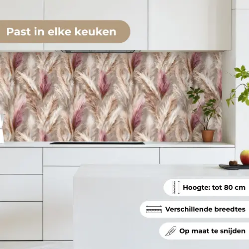 Pampasgras - Pluizig - Kleurrijk keuken achterwand 2 middel 871 -sfeer4_NL