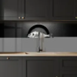Pan - Vis - Zwart - Wit keuken achterwand 2 middel -sfeer1