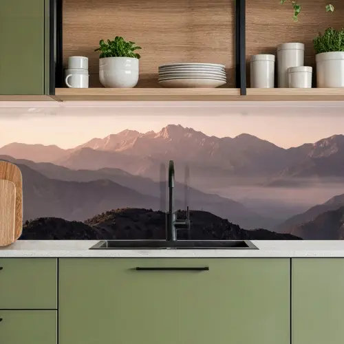 Panorama - Landschap - Bergen keuken achterwand 2 middel -sfeer3