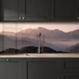 Panorama - Landschap - Bergen keuken achterwand 2 middel -sfeer1