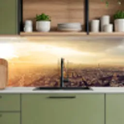 Parijs - Skyline - Zonsondergang - Steden keuken achterwand 2 middel -sfeer3