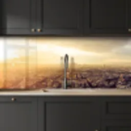 Parijs - Skyline - Zonsondergang - Steden keuken achterwand 2 middel -sfeer1