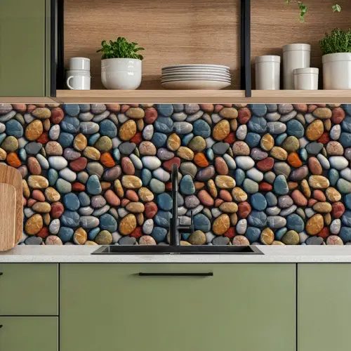 Pastel - Matte - Kiezels keuken achterwand 2 middel 871 -sfeer3