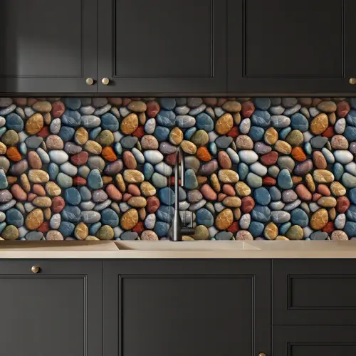 Pastel - Matte - Kiezels keuken achterwand 2 middel 871 -sfeer1