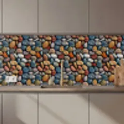 Pastel - Matte - Kiezels keuken achterwand 2 middel 871 zz_3dshopping