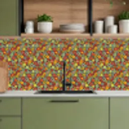Patroon - Jaren 70 - Retro - Bubbel keuken achterwand 2 middel 871 -sfeer3