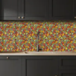Patroon - Jaren 70 - Retro - Bubbel keuken achterwand 2 middel 871 -sfeer1