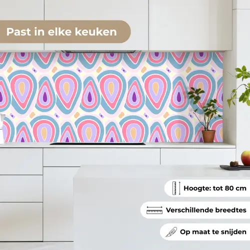 Patroon - Agaat - Retro - Paars keuken achterwand 2 middel 871 -sfeer4_NL