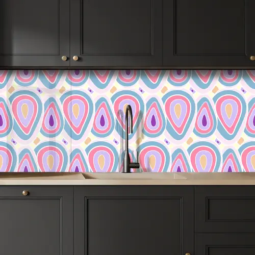 Patroon - Agaat - Retro - Paars keuken achterwand 2 middel 871 -sfeer1