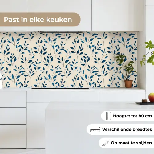 Patroon - Blauw- Beige keuken achterwand 2 middel 871 -sfeer4_NL