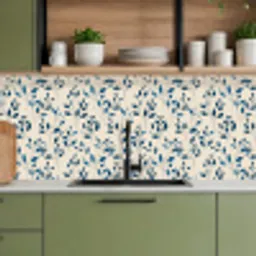 Patroon - Blauw- Beige keuken achterwand 2 middel 871 -sfeer3