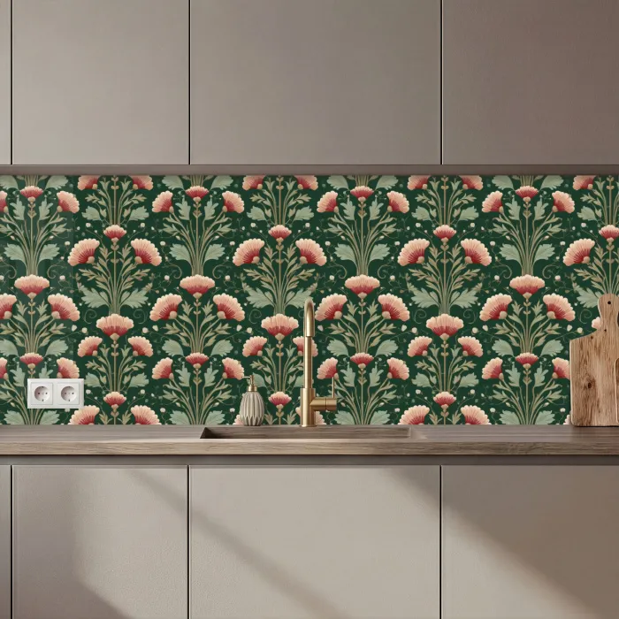 Patroon - Botanisch - Kleurrijk keuken achterwand 2 middel 871 zz_3dshopping