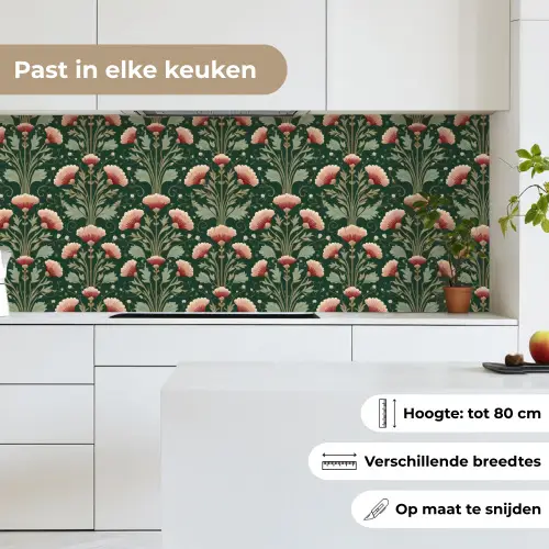 Patroon - Botanisch - Kleurrijk keuken achterwand 2 middel 871 -sfeer4_NL