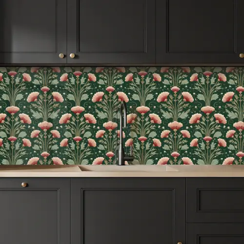Patroon - Botanisch - Kleurrijk keuken achterwand 2 middel 871 -sfeer1