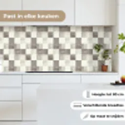 Patroon - Dambord - Houtnerf keuken achterwand 2 middel 871 -sfeer4_NL