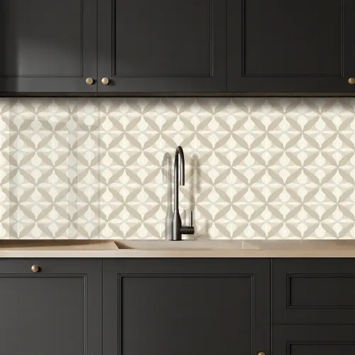 Patroon - Klassiek - Beige keuken achterwand 2 middel 871 -sfeer1