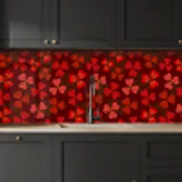 Patroon - Klaver - Rood keuken achterwand 2 middel 871 -sfeer1