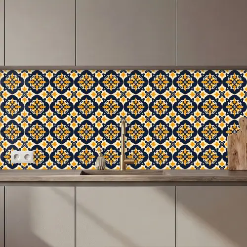 Patroon - Siertegel - Kleurrijk keuken achterwand 2 middel 871 zz_3dshopping