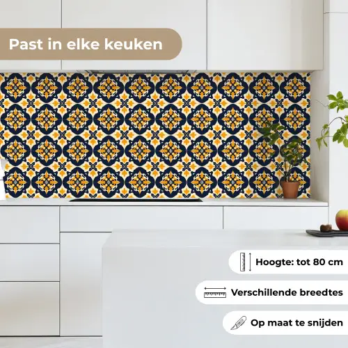 Patroon - Siertegel - Kleurrijk keuken achterwand 2 middel 871 -sfeer4_NL