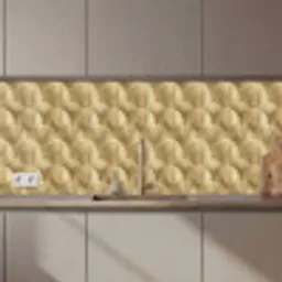 Patroon - Waaier -  Goud keuken achterwand 2 middel 871 zz_3dshopping