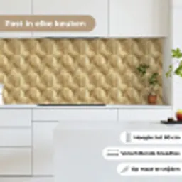 Patroon - Waaier -  Goud keuken achterwand 2 middel 871 -sfeer4_NL