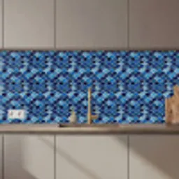 Patroon - Vissenschubben - Blauw keuken achterwand 2 middel 871 zz_3dshopping