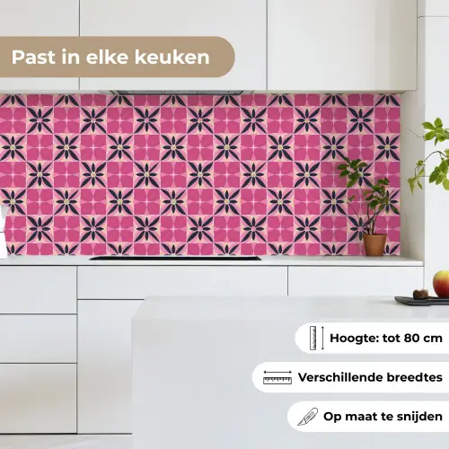 Patroon - Bloemmotief - Meerkleurig keuken achterwand 2 middel 871 -sfeer4_NL