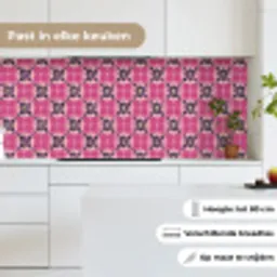Patroon - Bloemmotief - Meerkleurig keuken achterwand 2 middel 871 -sfeer4_NL