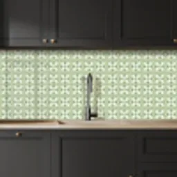 Patroon - Bloemenvorm - Groen keuken achterwand 2 middel 871 -sfeer1