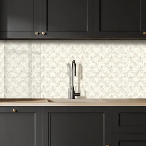 Patroon - Bloemen - Beige keuken achterwand 2 middel 871 -sfeer1