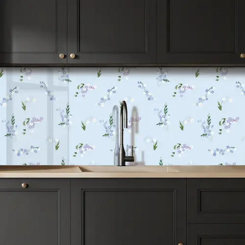 Patroon - Bloemen - Versiering keuken achterwand 2 middel 871 -sfeer1