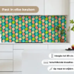 Patroon - Bloemen - Retro - Jaren 70 keuken achterwand 2 middel 871 -sfeer4_NL