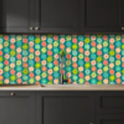Patroon - Bloemen - Retro - Jaren 70 keuken achterwand 2 middel 871 -sfeer1