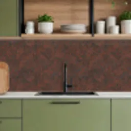Patroon - Geometrisch - Bruin - Roest keuken achterwand 2 middel 871 -sfeer3