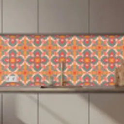 Patroon - Hippie - Oranje keuken achterwand 2 middel 871 zz_3dshopping